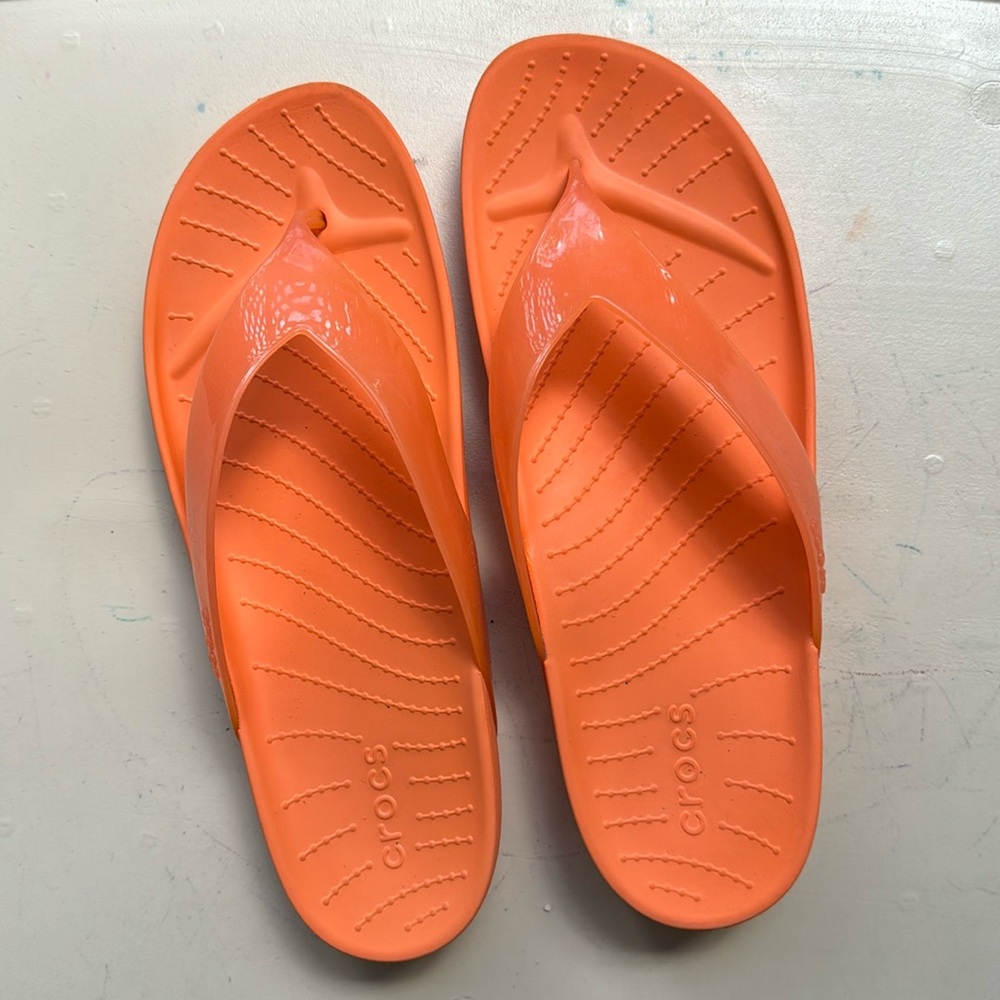 Orange crocs for women size 10